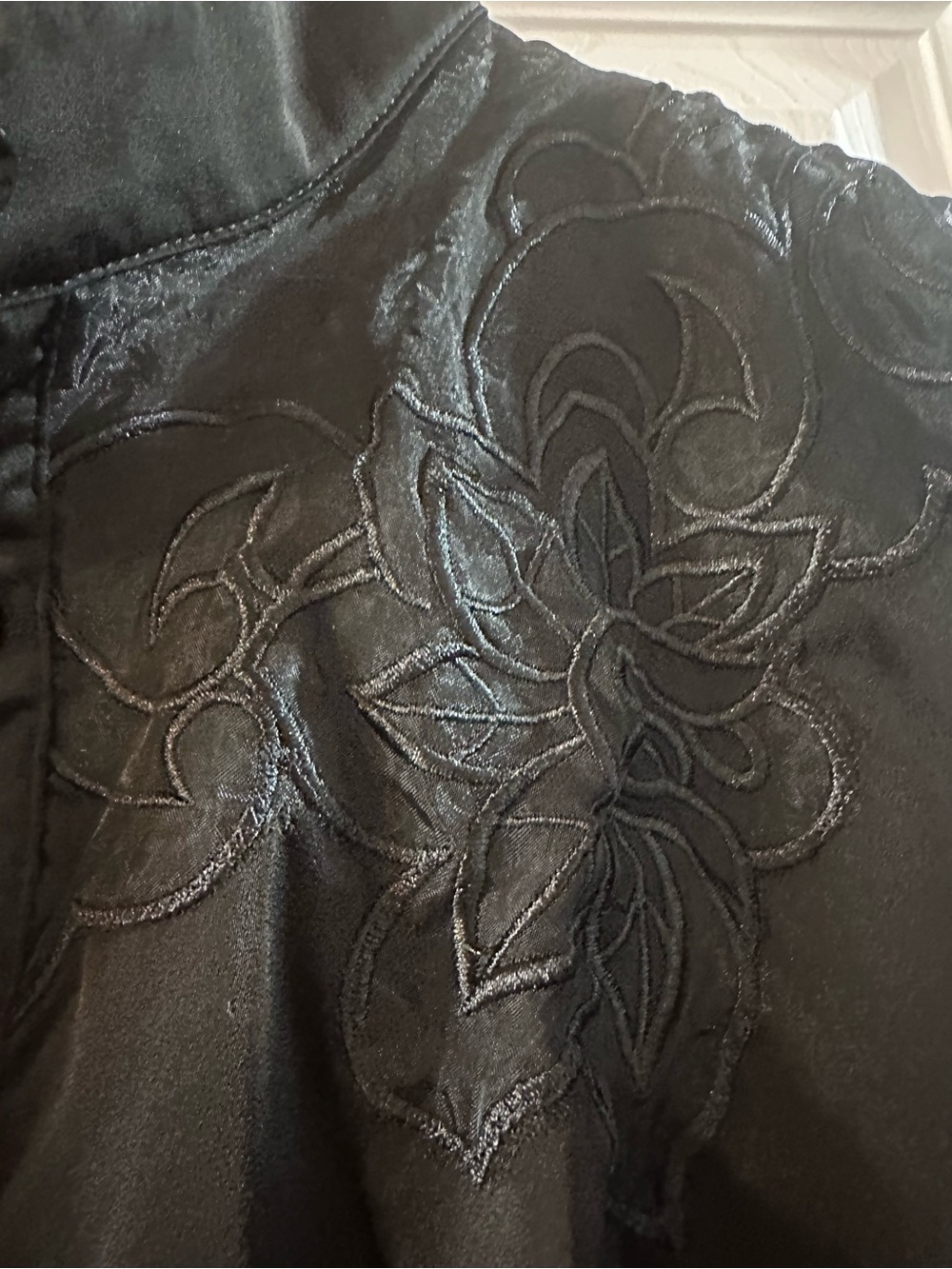 Women’s Embroidered Black Jacket - Brand Anewsta 0XL
